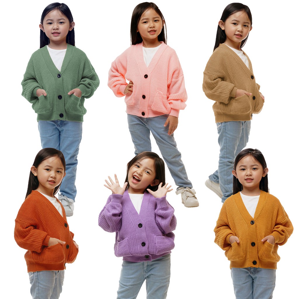 Sweater Cardigan Rajut Anak Usia 2 - 5 Tahun