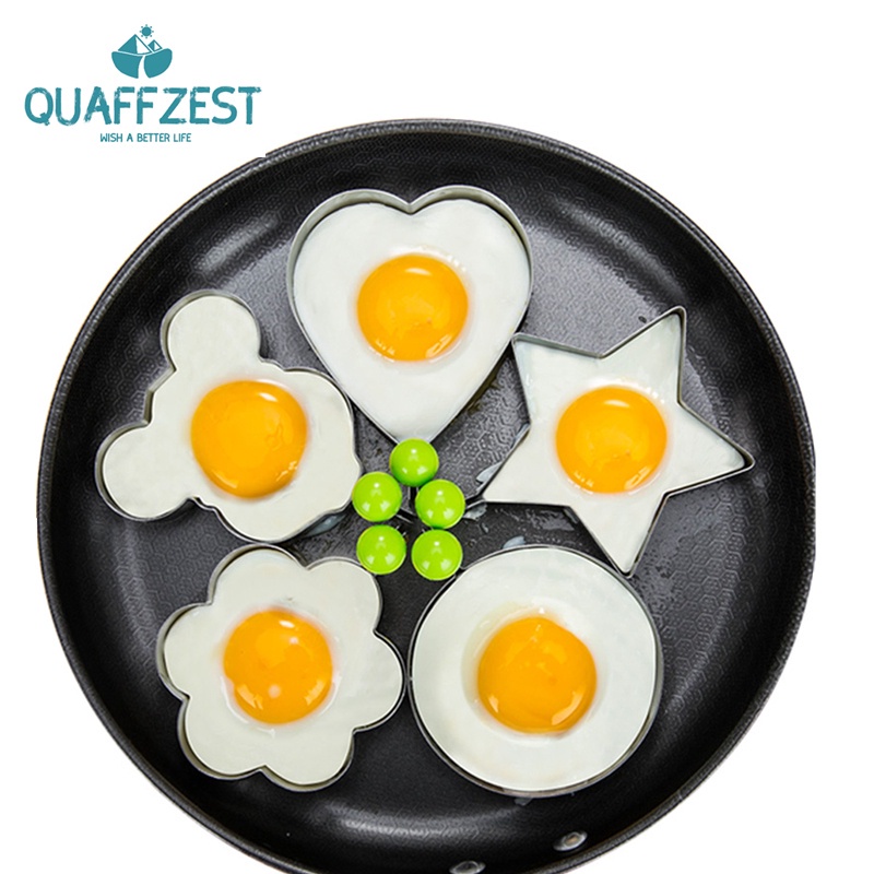 1pc Cetakan Telur Goreng / Pancake / Omelet 5 Model Bahan Stainless Steel