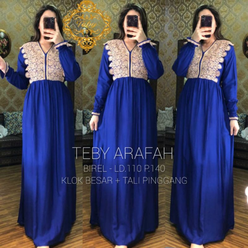 Daster Arab TEBY ARAFAH Long Dress Rayon Gamis Rayon