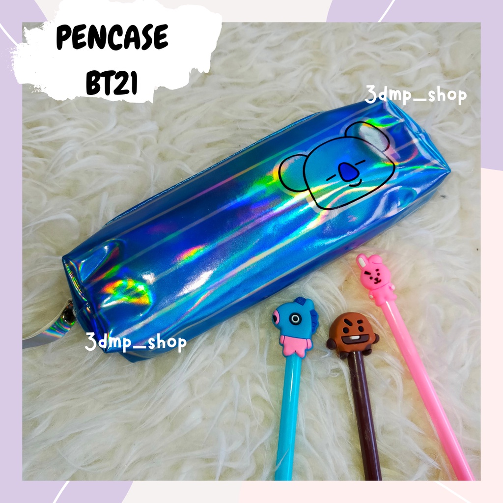 Pencase Pensilcase Pencilcsse Kotak Tempat Pensil BT21 Tata Rj Cooky Chimmy Mang Koya