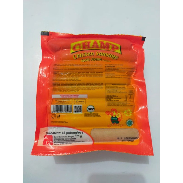 

Sosis ayam champ 375gr isi 15