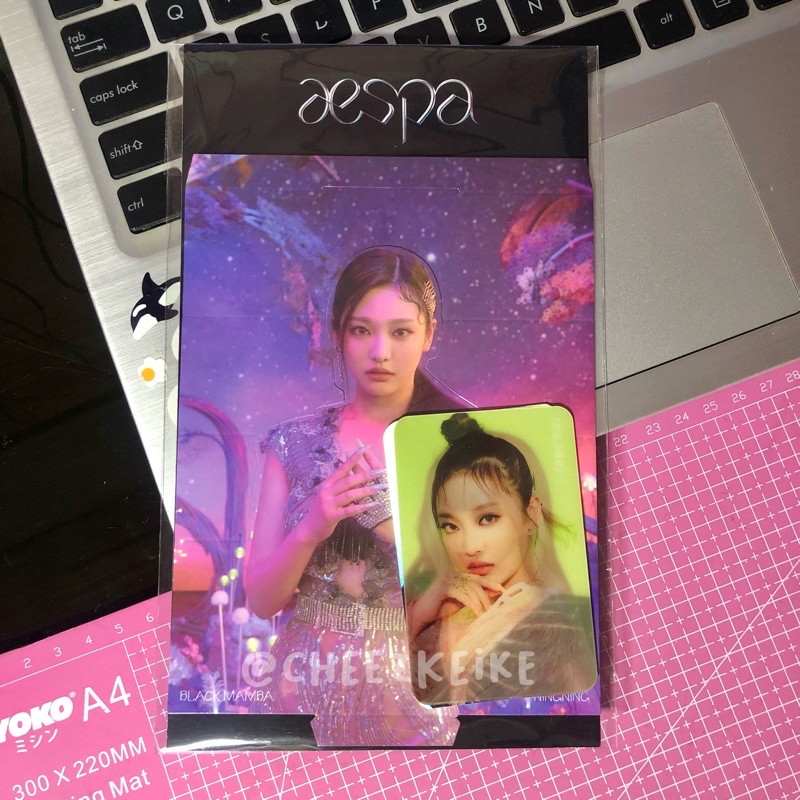 pc photocard lenti lenticular holo hologram aespa ningning black mamba bm sealed