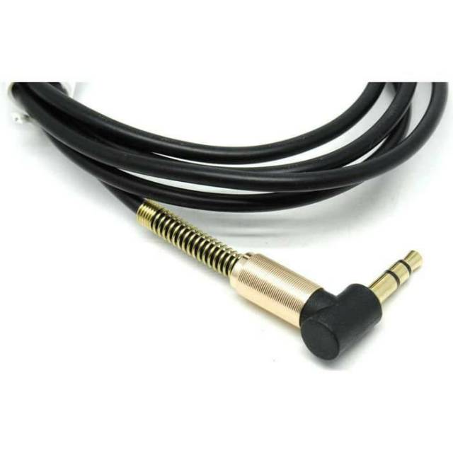 Kabel AUX Audio Extender Jack 3.5mm Male to Male HiFi Bentuk L 1M Termurah