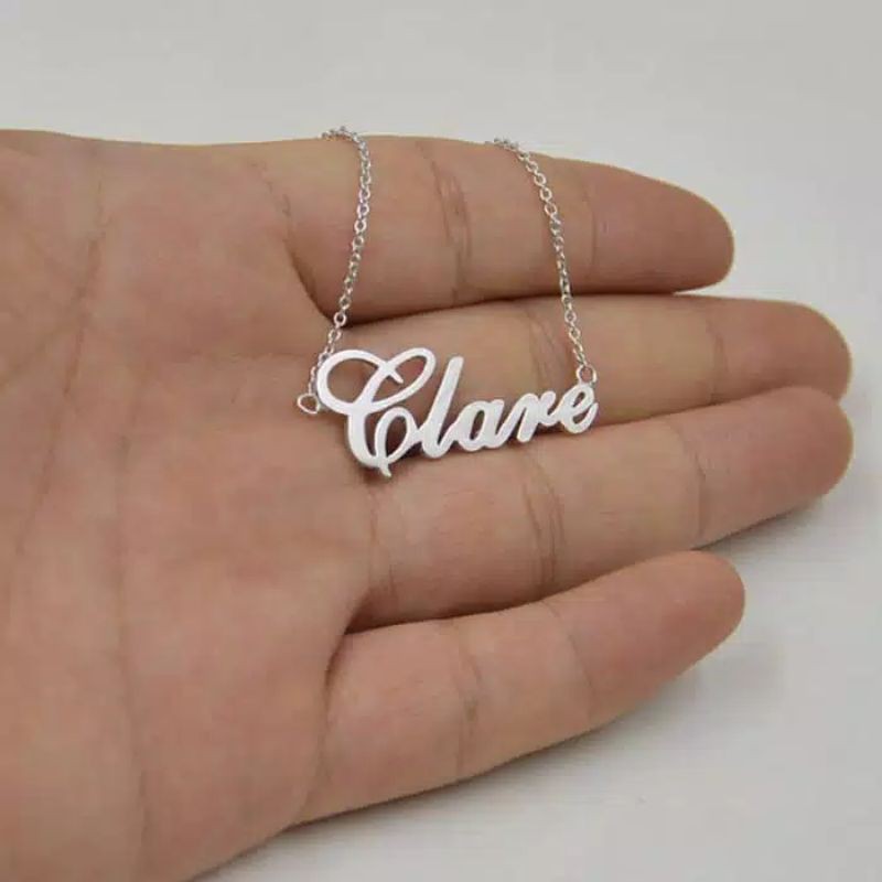 Kalung nama silver bts