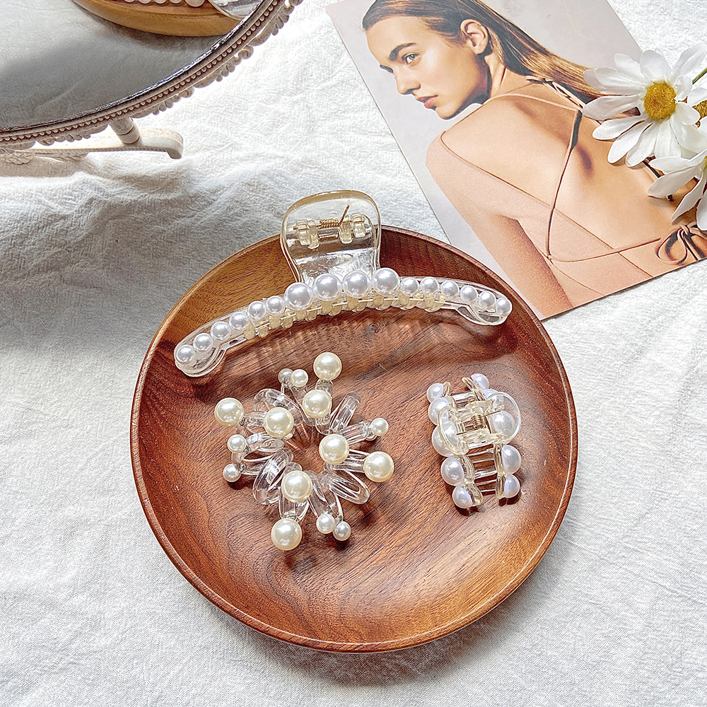 YEEZII Fashion Korea Sederhana Mutiara Jepit Rambut Set Ikat Rambut Gadis Manis Wanita Aksesoris Rambut Hadiah