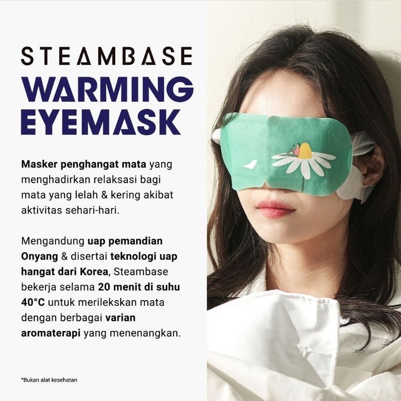 STEAMBASE Warming Eyemask | Masker Relaksasi | Masker Penghangat Mata 1EA