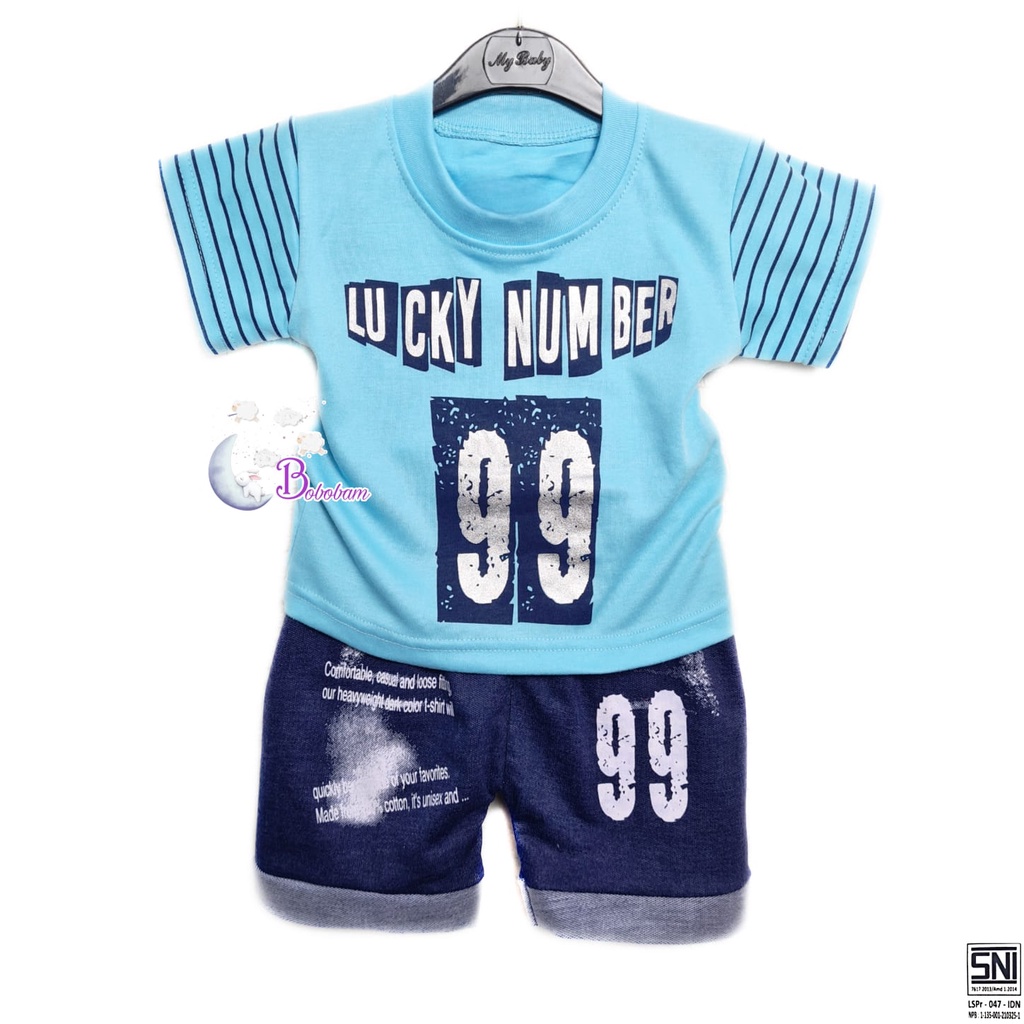 BAJU BAYI LUCKY NUMBER 99 SETELAN ANAK LAKI-LAKI / SETELAN ANAK HARGA GROSIR