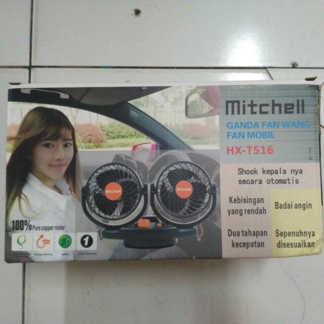 Kipas Angin Mobil T515 Car Cooling Double Fan / Kipas Angin Mobil 12V