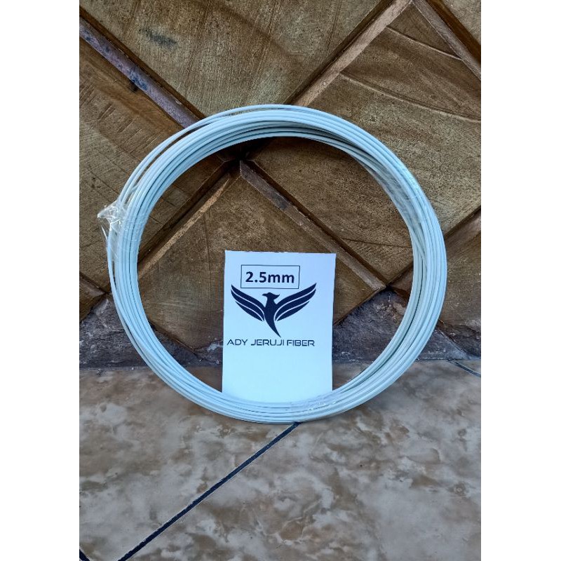 Jeruji Fiber Putih 2.5mm Roll untuk layangan naga dan sangkar
