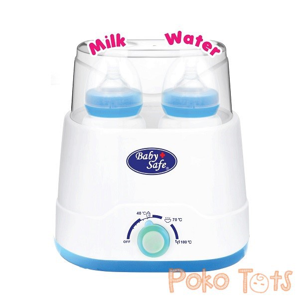 Baby Safe Twin Bottle Warmer and Sterilizer Mesin Penghangat Susu 2 Botol WHS