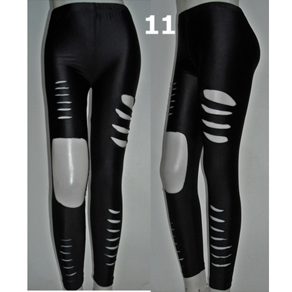 Legging Sobek Ripped Legging Slashed Legging