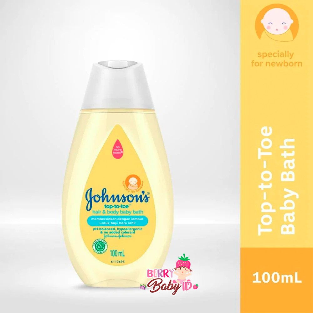 Johnson's Top to Toe Hair &amp; Body Baby Bath Shampo Sabun Bayi 100 ml Berry Mart