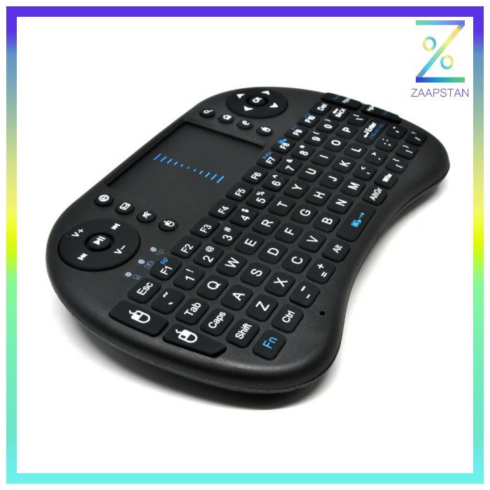 Mini Keyboard Wireless 2.4GHz dengan Touch Pad &amp; Fungsi Mouse i8 - Bla