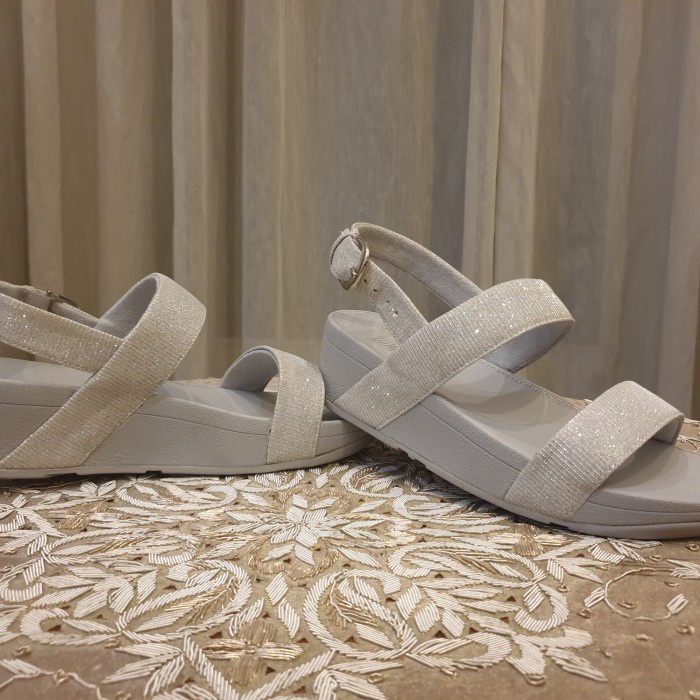 Bnib original Fitflop sepatu sendal silver sandal wedges size 36 5