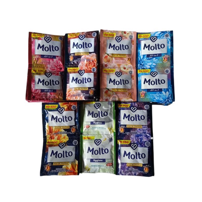 Molto Pewangi Pakaian Renteng 10ml Isi 12pc Sachet Molto Kecil 500 Renceng