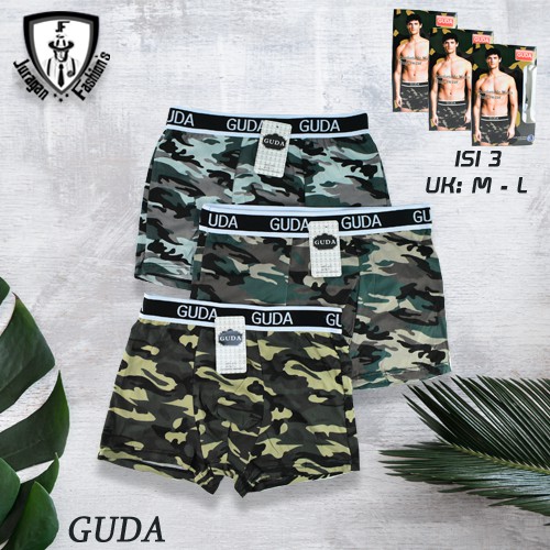 Celana Dalam Pria Boxer GUDA | isi 3pcs