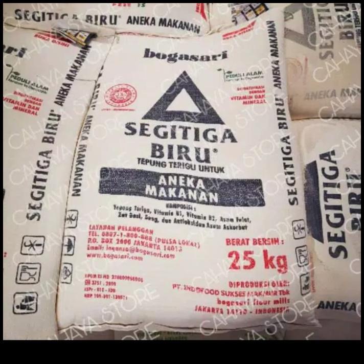 

Tepung Terigu Bogasari Segitiga Biru 25 Kg-Gojek Only