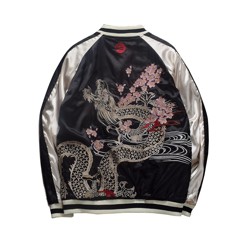 Japanese yokosuka sukajan double sided