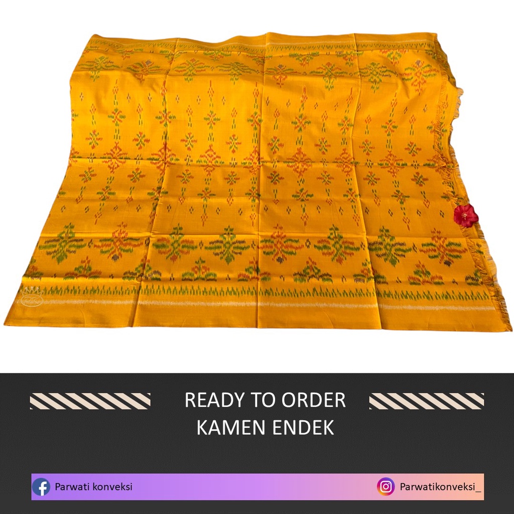 KAMEN MOTIF ENDEK BALI (WARNA KUNING)