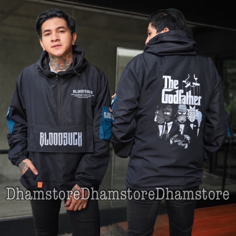 BLOODSUCK Jaket Cougle Pria Jaket Parasut Jaket Waterpoof