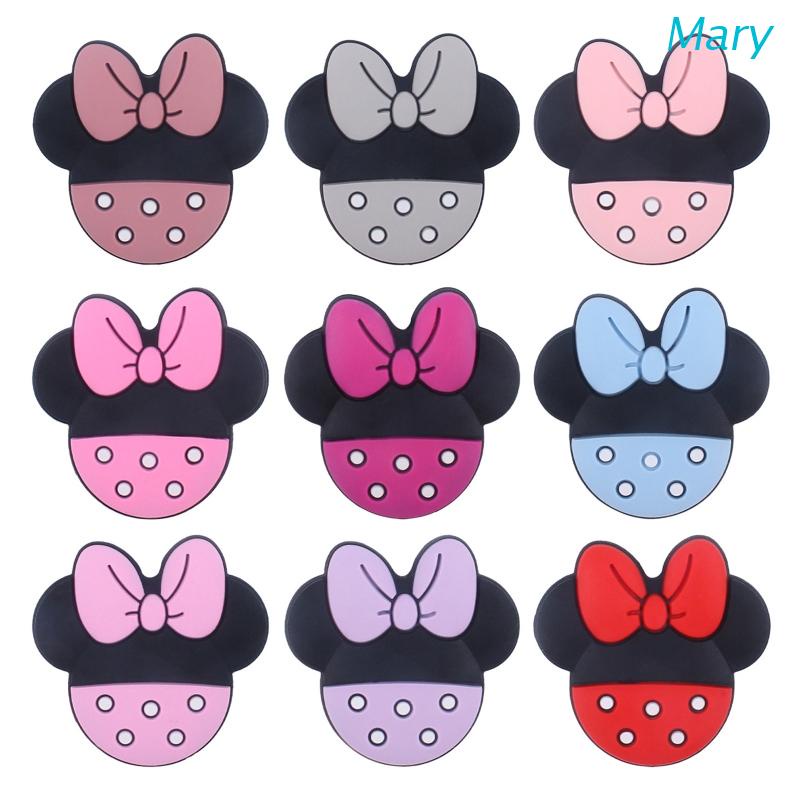 Mary 1pc Mainan Teether Bayi DIY Bentuk Kartun Bahan Silikon Bebas BPA