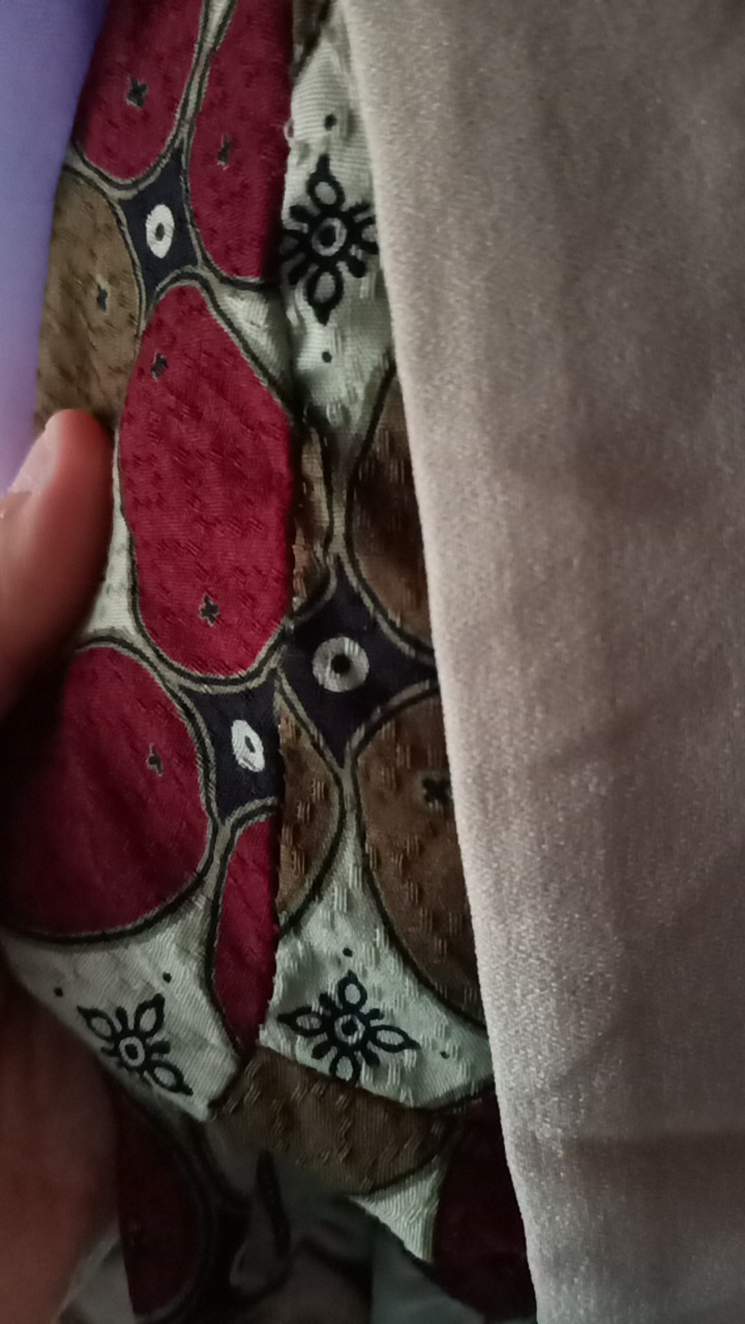 Riskirich Maezurra Gamis Batik Kombinasi Polos