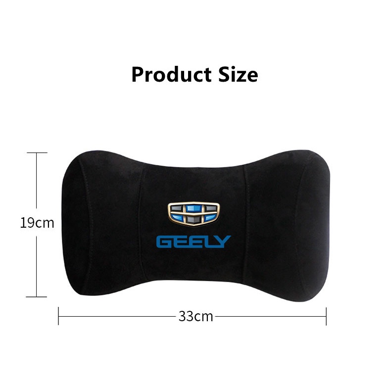 G-club Bantal Leher Bahan Kulit Rusa Memory Foam Untuk Headrest Mobil