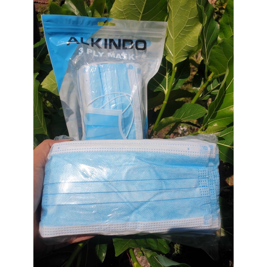 Masker Hijab Biru Alkindo Isi 50pcs