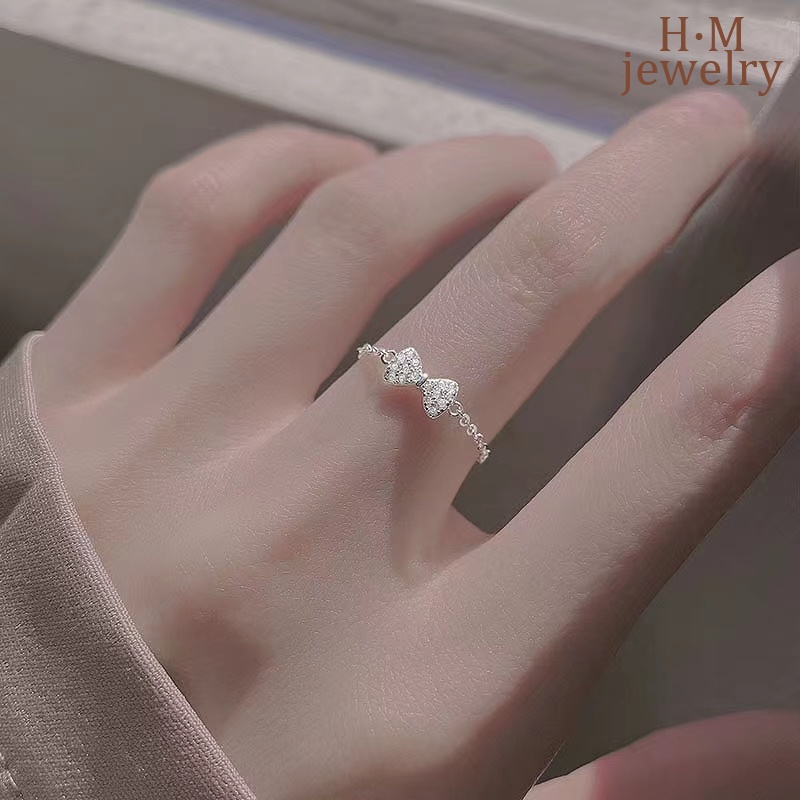 Cincin Sterling Silver 925 Model Pita Dengan Berlian Imitasi Untuk Wanita 2022