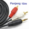 Kabel Audio Aux 3.5mm To 2 RCA AV 10 Meter Speaker Audio To RCA 10M