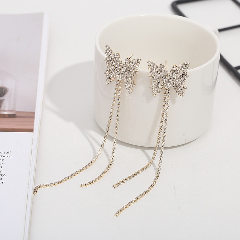 Butterfly Anting Rumbai Panjang Bentuk Kupu-Kupu