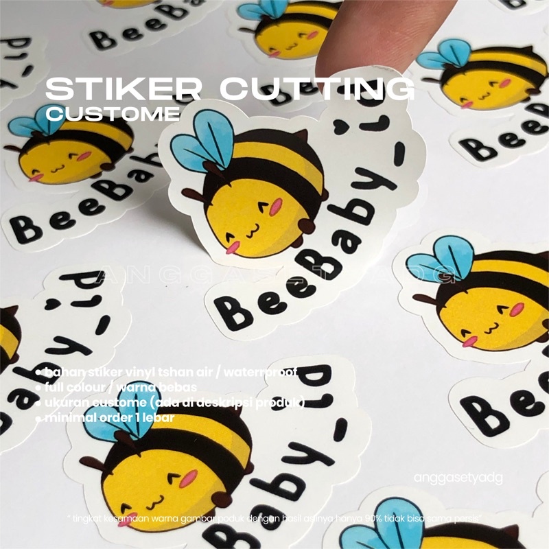 

Cetak Potong Sticker Label Nama Toko Olshop Kemasan Toples Stiker Bulat Kotak Vinyl Tahan Air