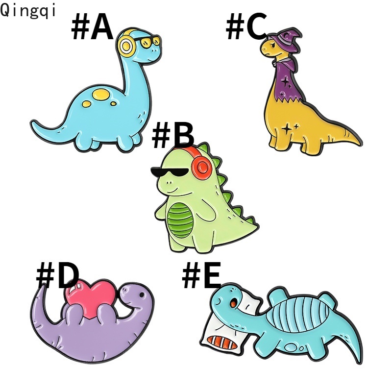 Bros Pin Enamel Desain Kartun Dinosaurus Untuk Anak