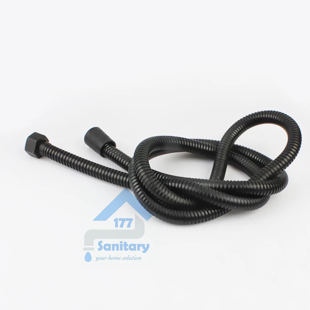 Selang Shower Fleksibel Stainless 304 HITAM 150 Cm-shower hose black utk shower mandi toilet flexible /D83