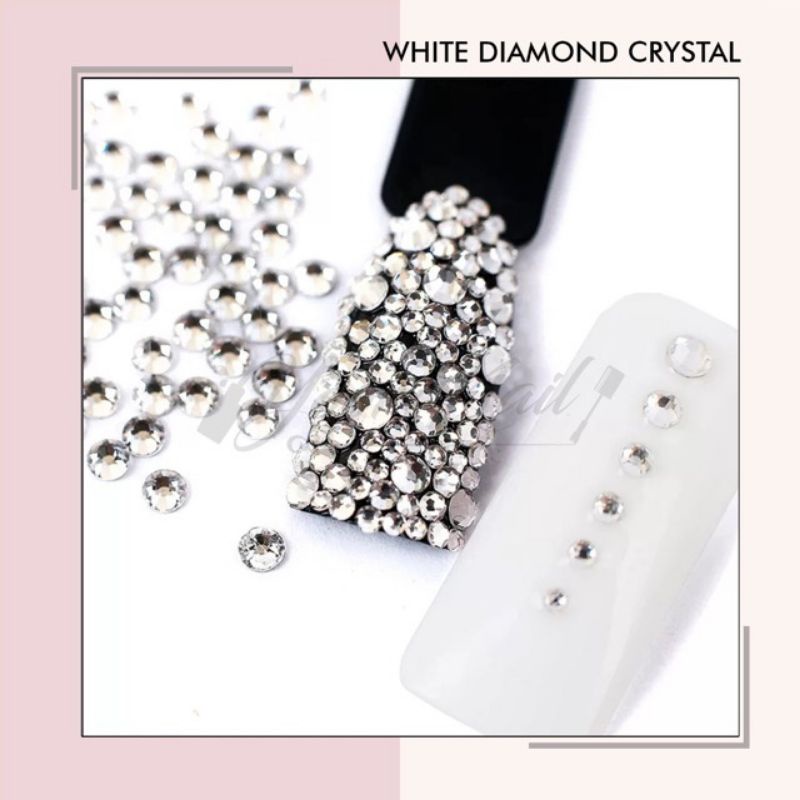 White diamond crystal AB rhinestones clear rhinestone nail art