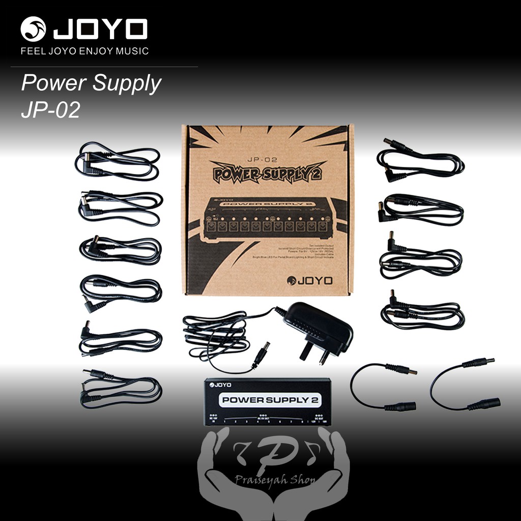 Multi Power Supply Adaptor Joyo 10 Output Effect Gitar Adapter Efek JP 02