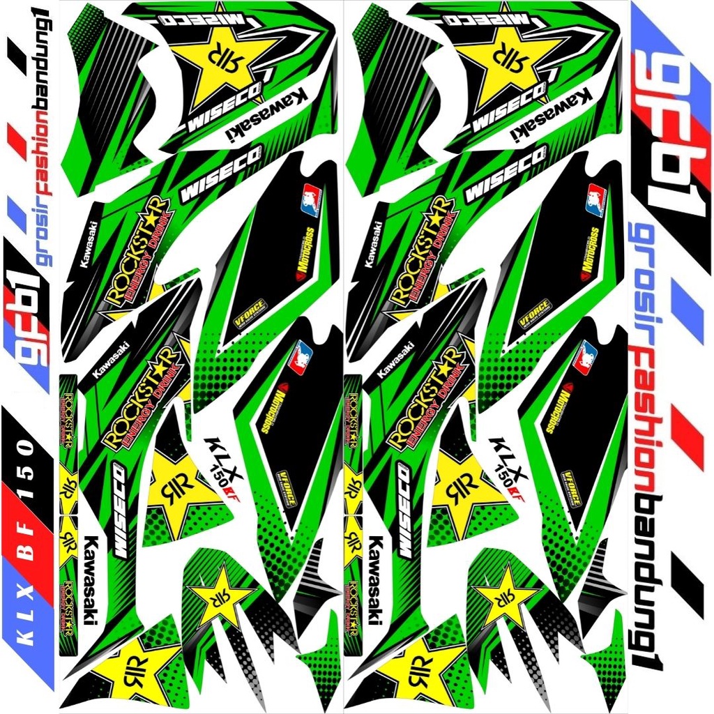 Decal Motorcross Trail Adventure KLX BF 150 Vriasi Rock Star