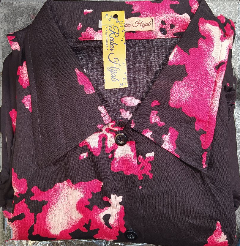 Wuning 2 Dress Ld 140 Gamis Busui Katun Rayon  Batik Jumbo Casual Premium