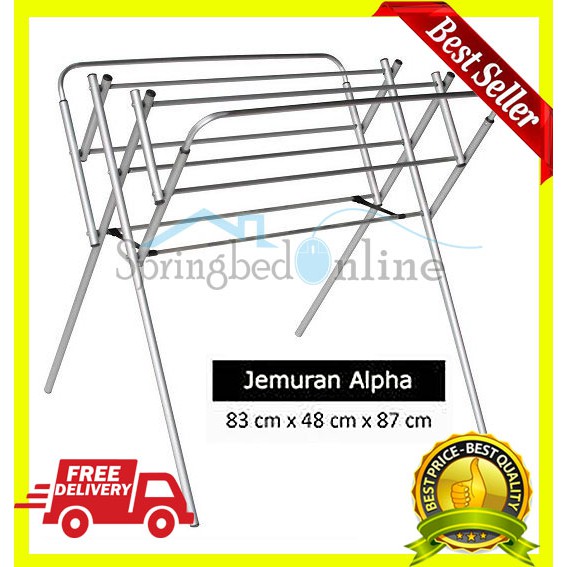 Jemuran Aluminium Alpha 83cmx48cmx87cm-Free Ongkir Jabodetabek Semarang