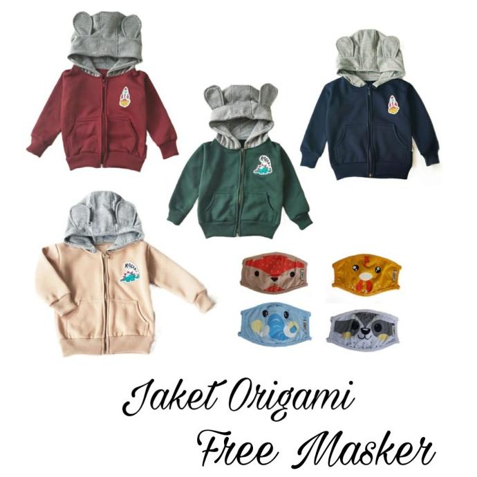 Jaket Anak Sweater Hoodie Anak Bayi Laki-Laki Jaket Lucu Merk Origami