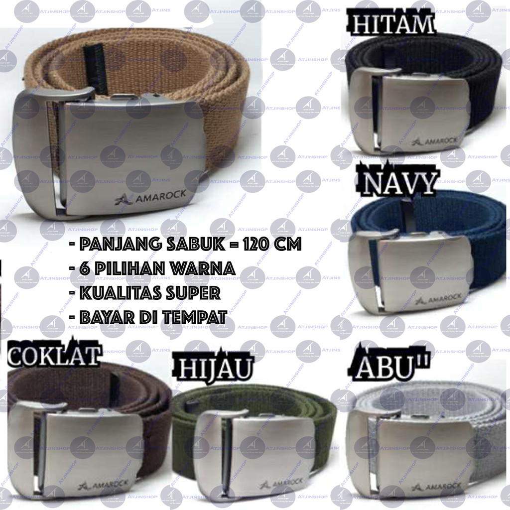 Atjin-Sabuk Ikat Pinggang Pria Wanita Tactical AMAROCK| Ikat pinggang sabuk warna warni