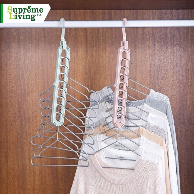 Hanger Gantungan Pakaian Baju 9 Lubang Multifungsi