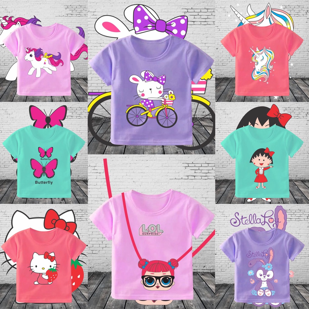 kaos anak perempuan bergambar t-shirt anak cewek