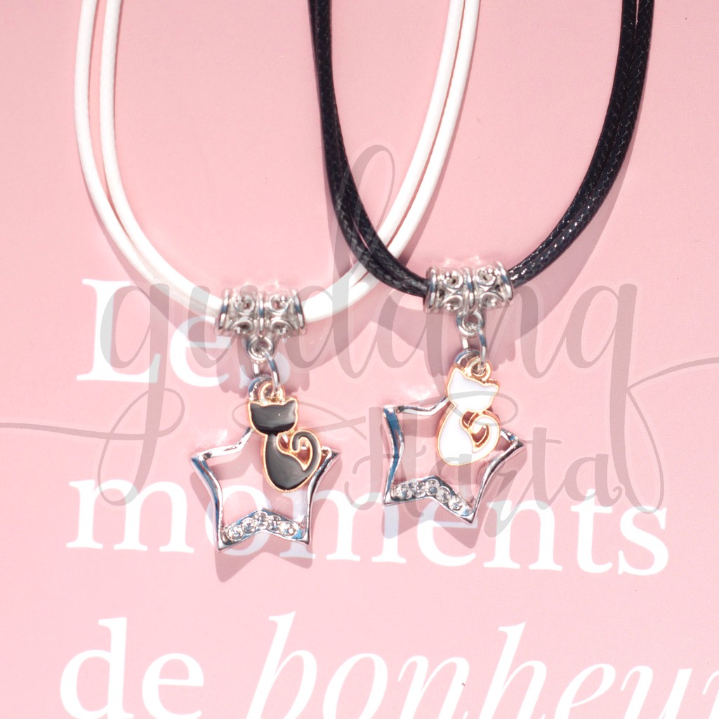 Kalung BFF Star and Cat Kalung Couple Kucing Bintang SET ISI 2 GH 204311