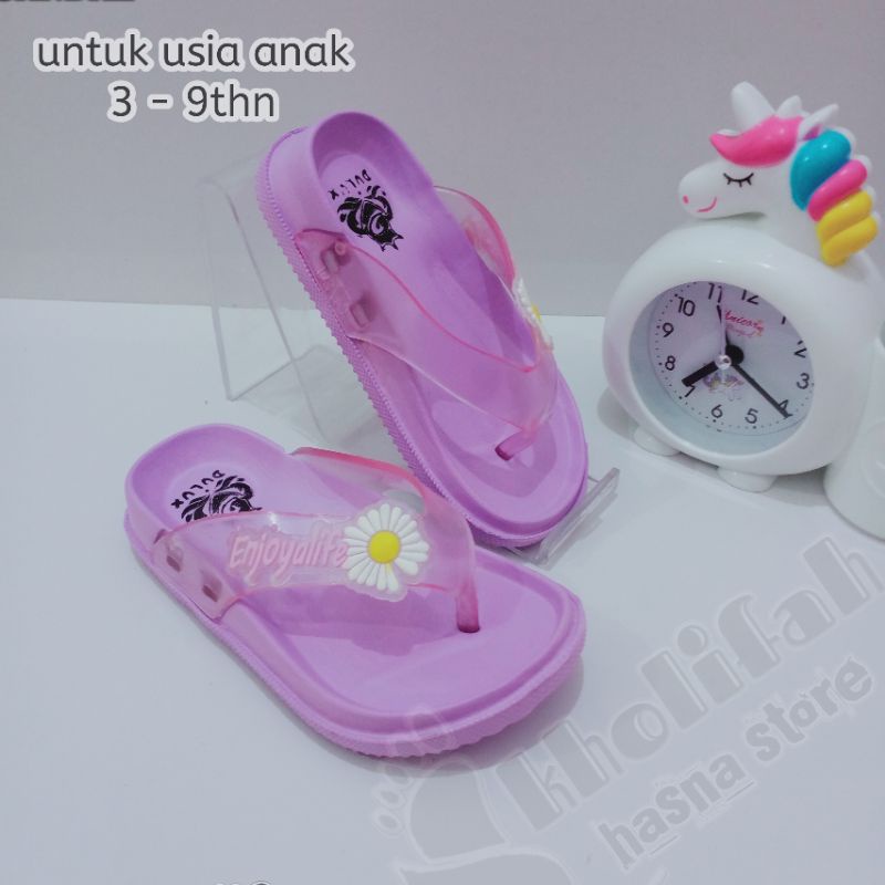 SANDAL JEPIT ANAK PEREMPUAN 30-35 BUNGA MATAHARI DULUX 336c