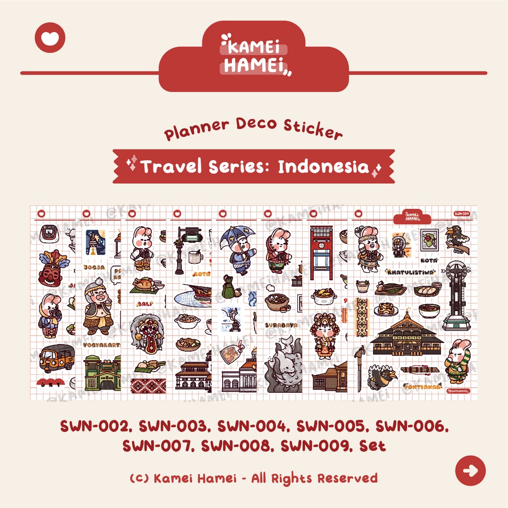 

Travel Series: Indonesia | Kamei Hamei Deco Planner Sticker