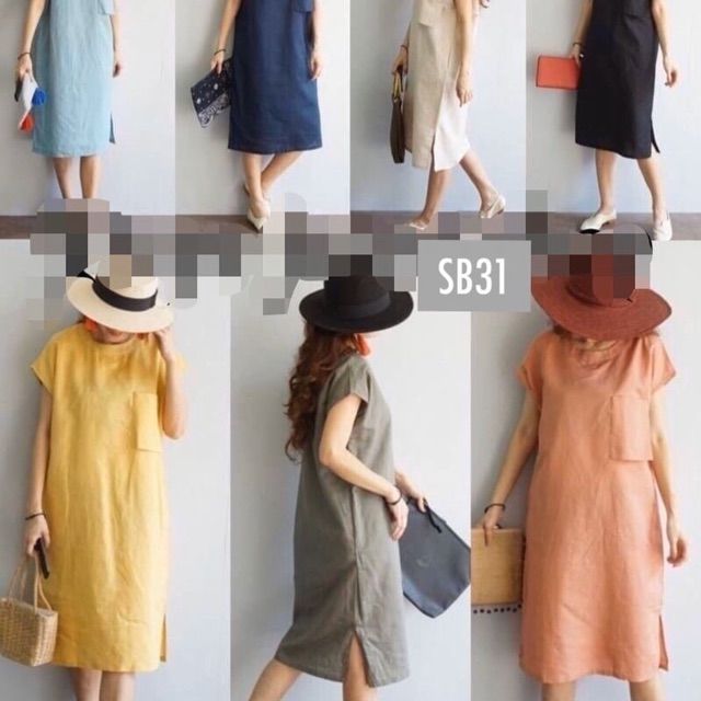 DRESS LINEN BAJU CEWE BAJU CASUAL