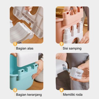 Rak Roda Susun Rak Dapur Kamar Mandi Tempat Penyimpanan Rak Roda Susun Rak Dapur Kamar Mandi Tempat Penyimpanan