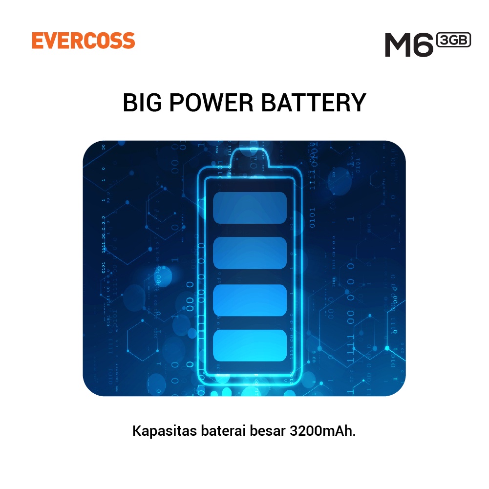 EVERCOSS M6 RAM 3GB Internal 16GB Garansi Resmi-3