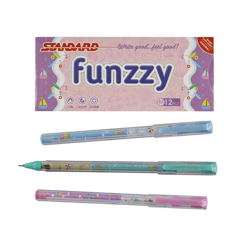 

1 LSN / 12 PCS Pena Pulpen Ballpen STANDARD FUNZZY